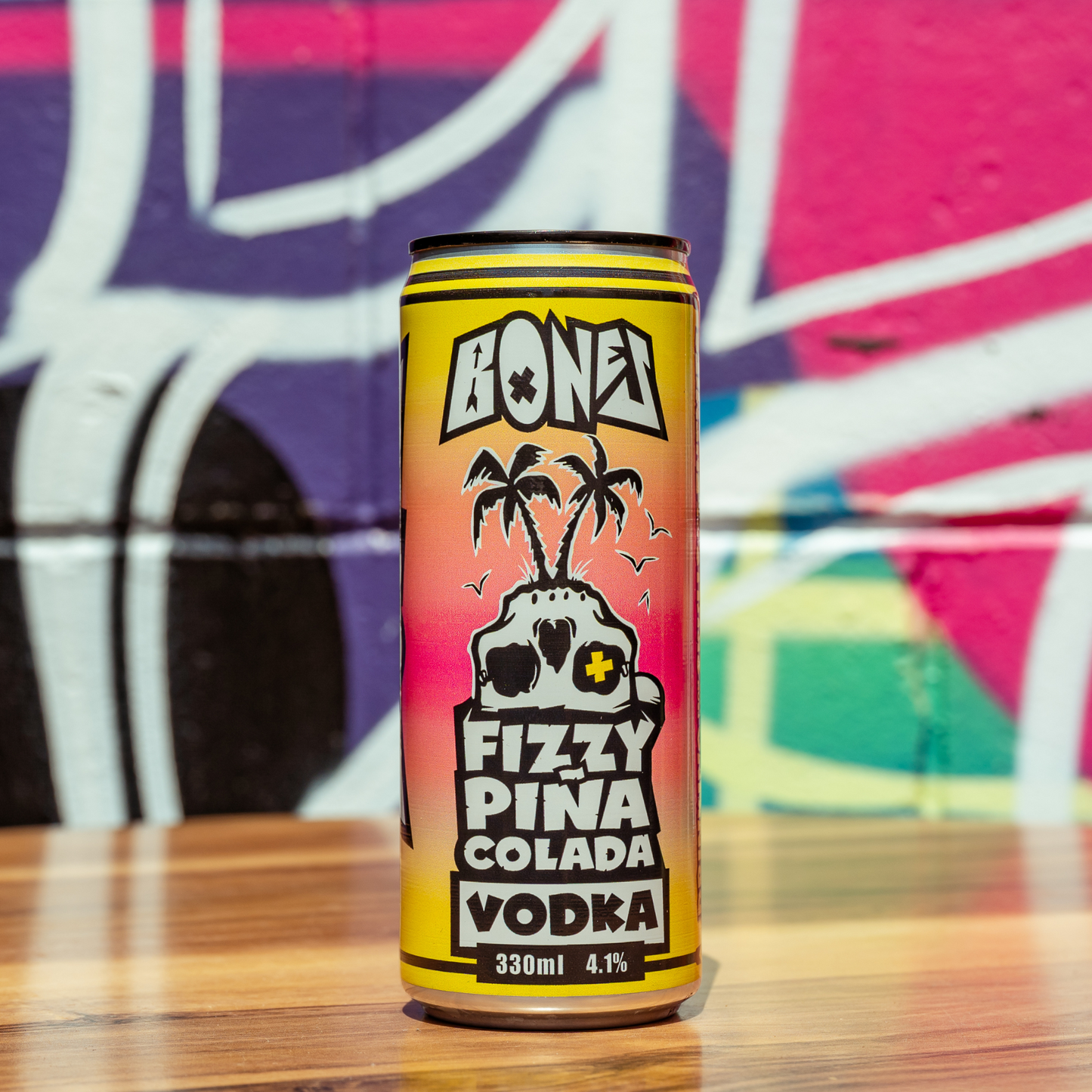 Bones Vodka Pina Colada can