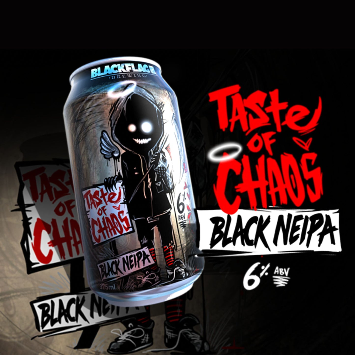 Blackflag Brewing Taste Of Chaos Black NEIPA can